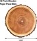 Disposable Wooden Slice Paper Place Mats 50 Pack 13.5" Round Rustic Brown Wood Slices Charger Place Mat for Farmhouse Tan Table Setting Summer Spring Fall Wedding Dinner Party Decor